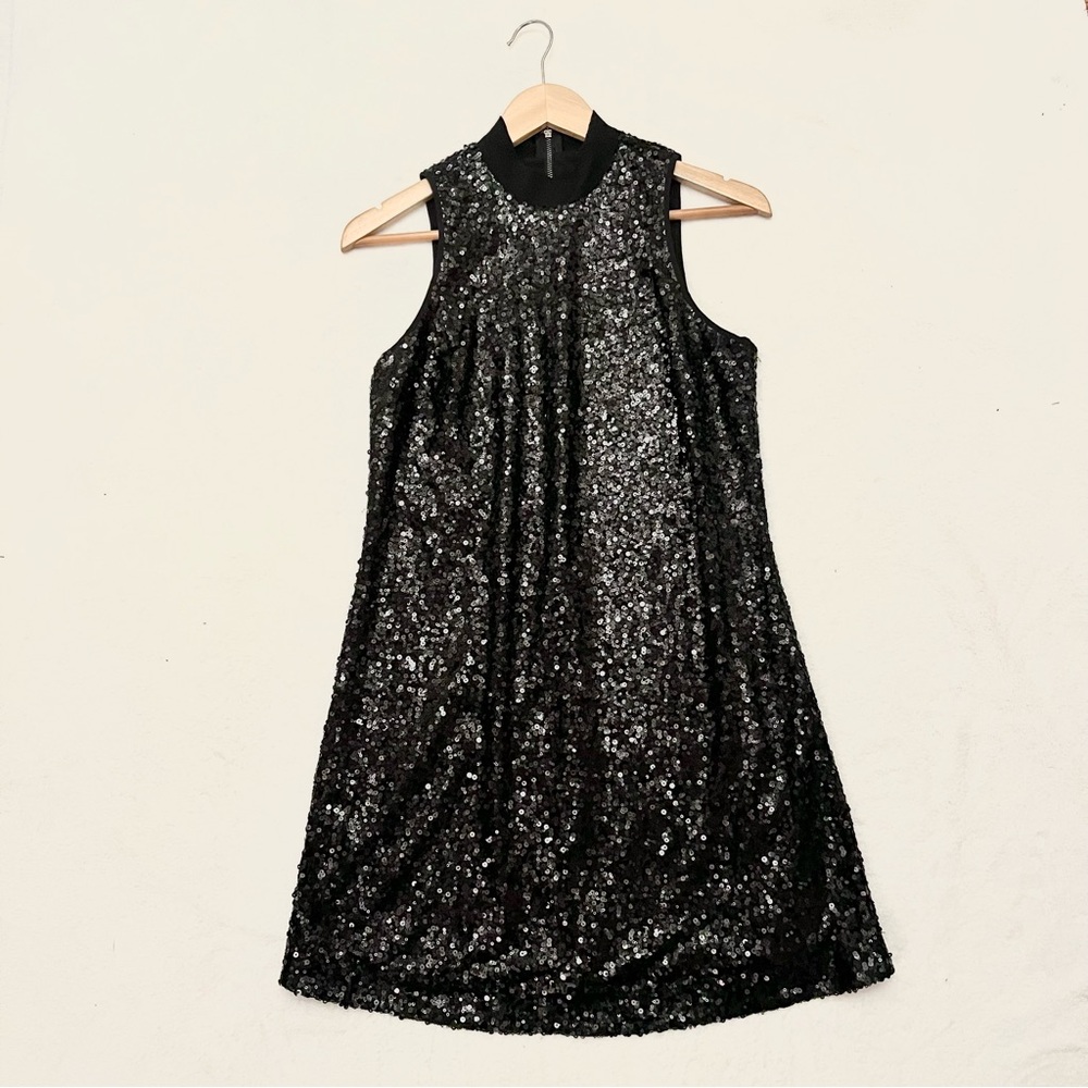 GUESS  Cocktail Mini Dress Black Sequin Y2K Size S